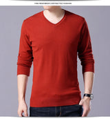 سترة رجالية محبوكة برقبة على شكل حرف V بمقاسات كبيرة