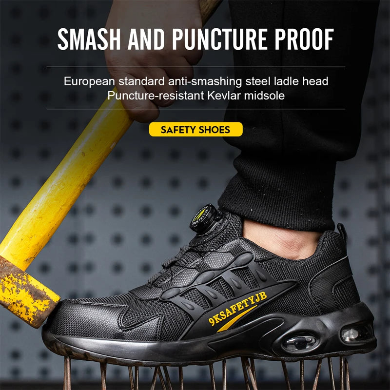Men Air Cushion Safety Sneakers