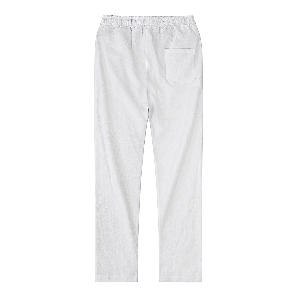 Men’s Solid Linen Trousers