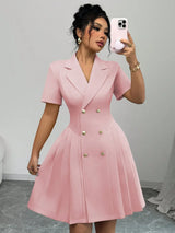 Women's Double Breasted Midi Dress
