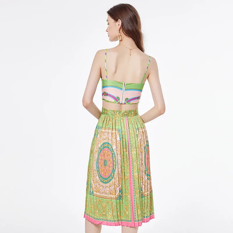 Women's Crop Top & Skirt Set