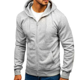 Men's Solid Color Hoodie Jacket