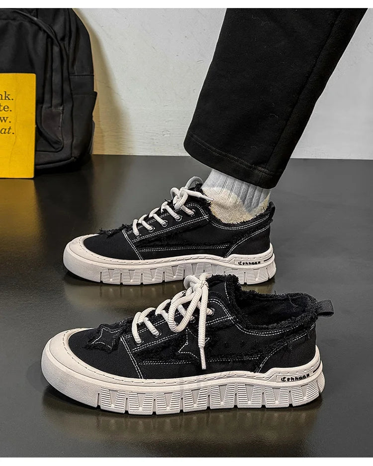 Men’s Canvas Flat Low-Top Shoes