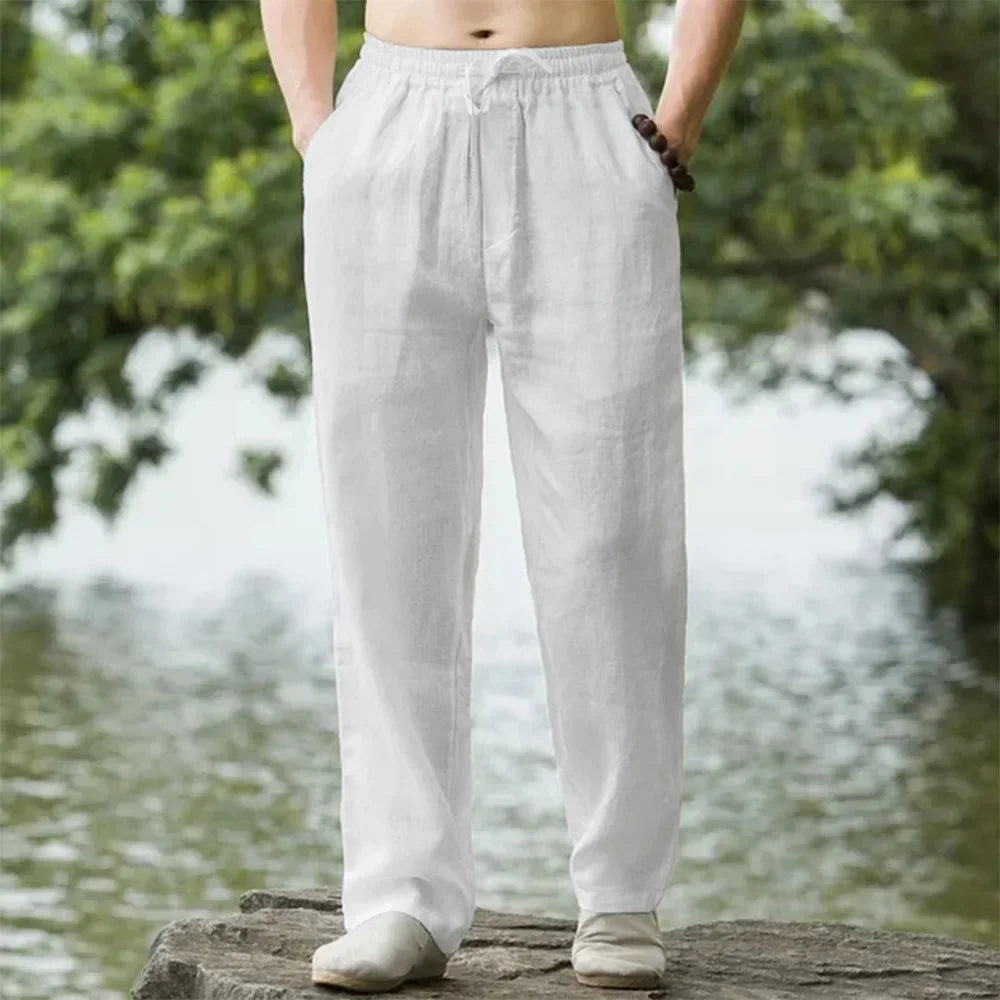 Men’s Cotton Linen Beach Pants