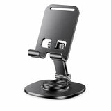 Adjustable Aluminum Desktop Phone Stand – Foldable & Hands-Free