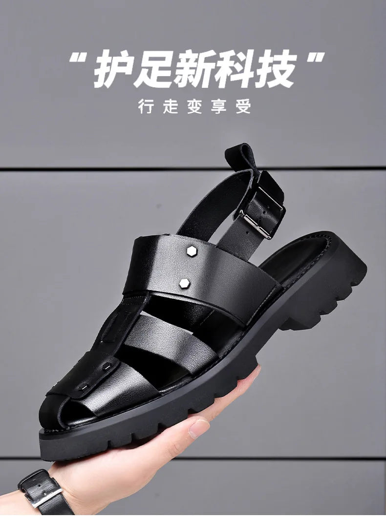 Executive Leather Gladiator Sandals