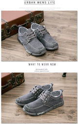 Men’s Breathable Lace-Up Canvas Sneakers