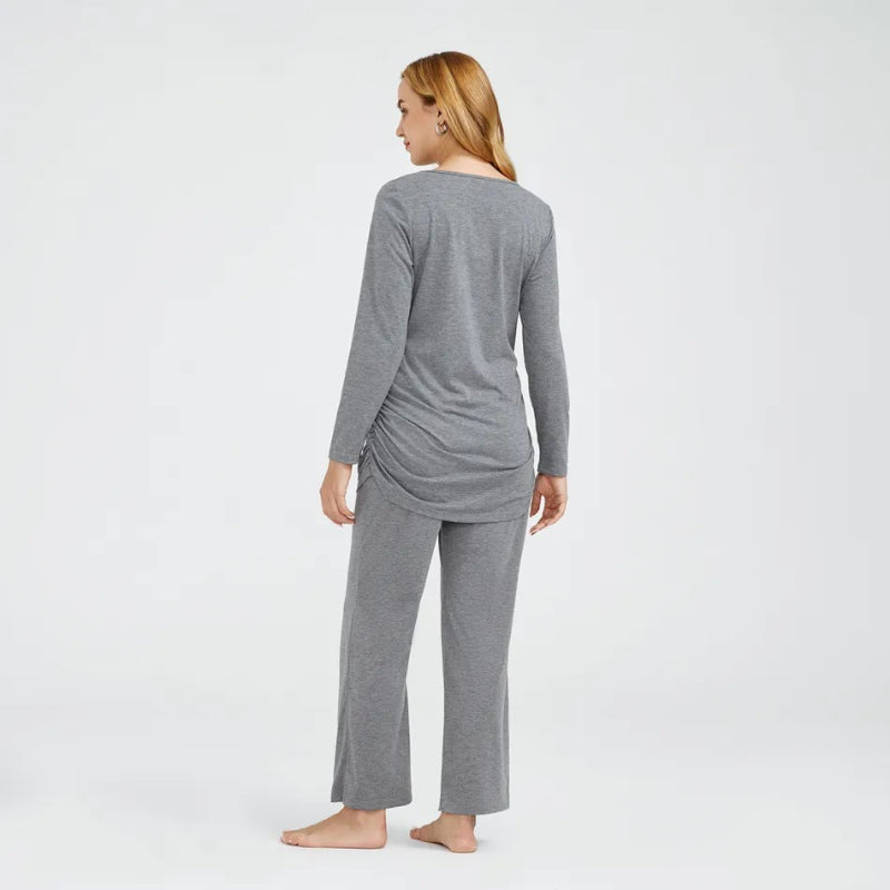 Long Sleeve Nursing Maternity Pajamas