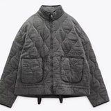 Vintage Quilted High Collar Women's Jacket