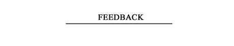 Feedback section header in bold black text on a white background.