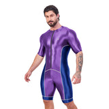 Women Satin Glossy Bodysuit Jumpsuit