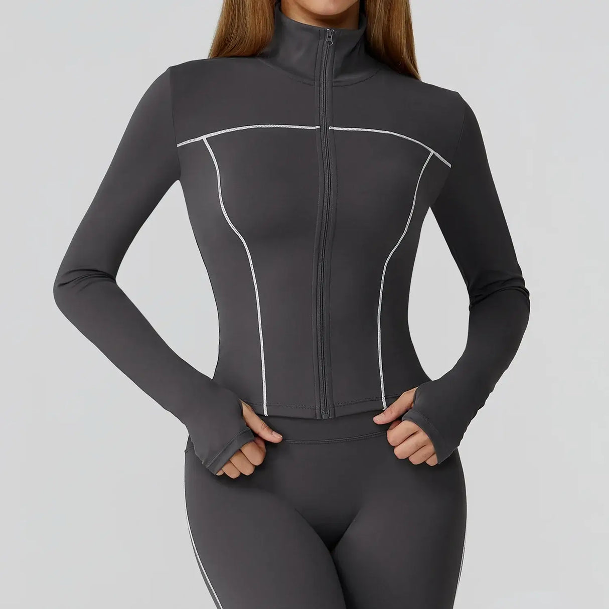 Women Slim Fit Long Sleeve Running Jacket
