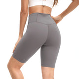 Women High Waist 3 Pocket Bike Shorts