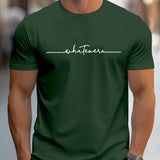 Men Letter Print Cotton Tee