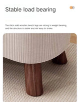 Wooden Fabric Footstool
