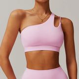 Women Oblique Shoulder Sports Bra