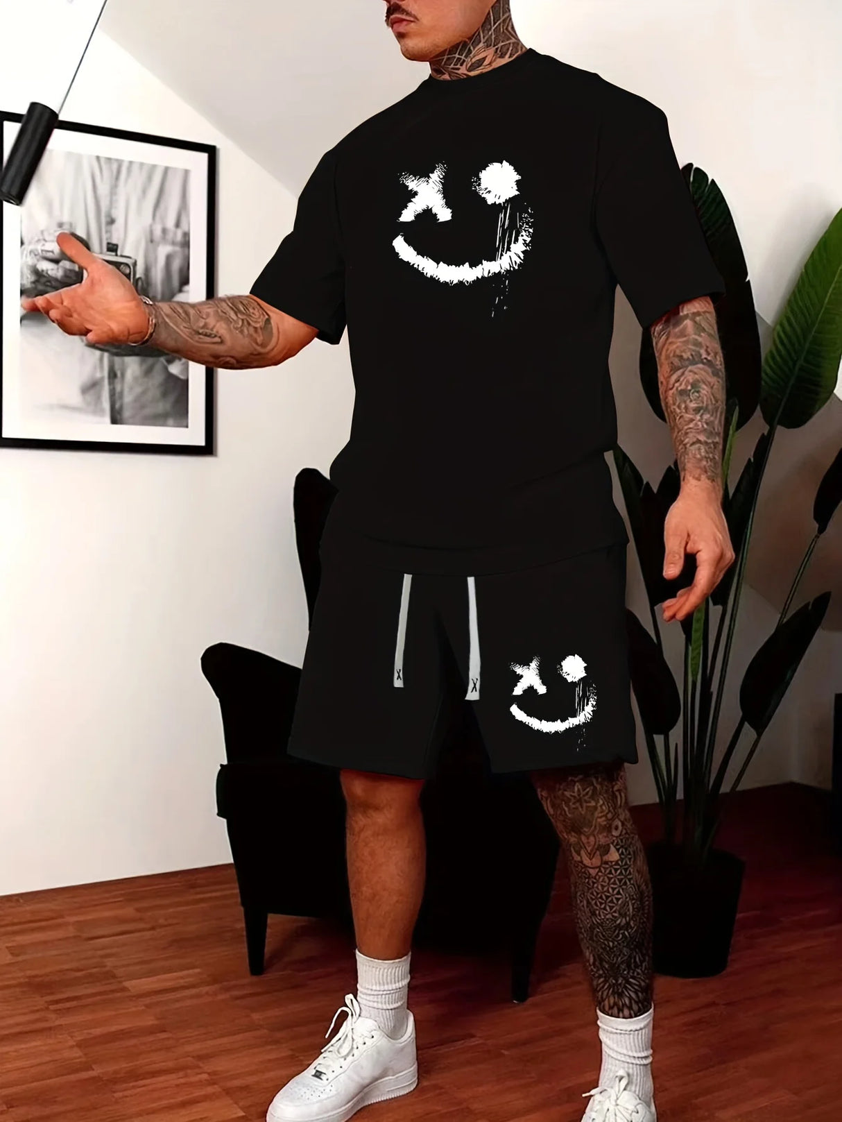Men Printed Summer Set