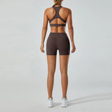 Women Deep V Hollow Back Sports Bra