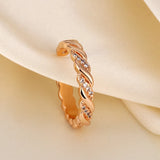 Luxury W Letter Gold Plated Ring