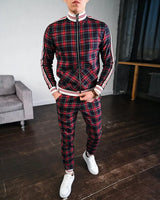 Men's Checkered Sports Tracksuit