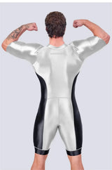 Women Satin Glossy Bodysuit Jumpsuit