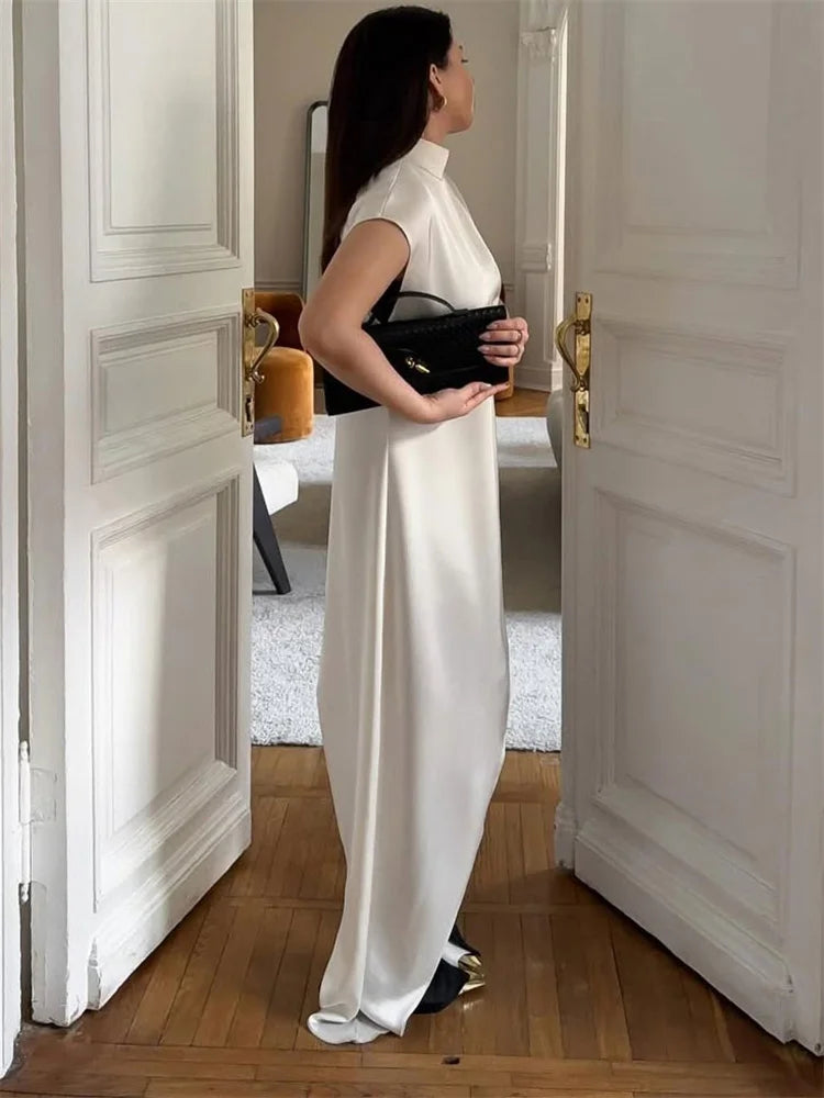 Midnight Luxe Satin Maxi Dress