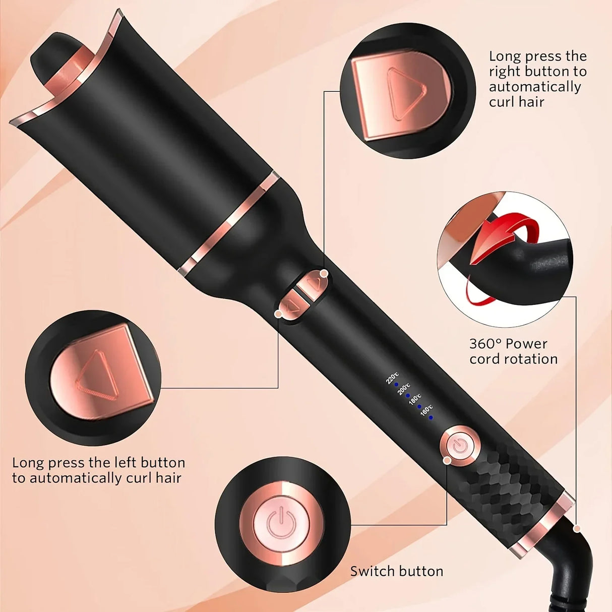 TINSOL Auto-Rotating Air Curling Iron