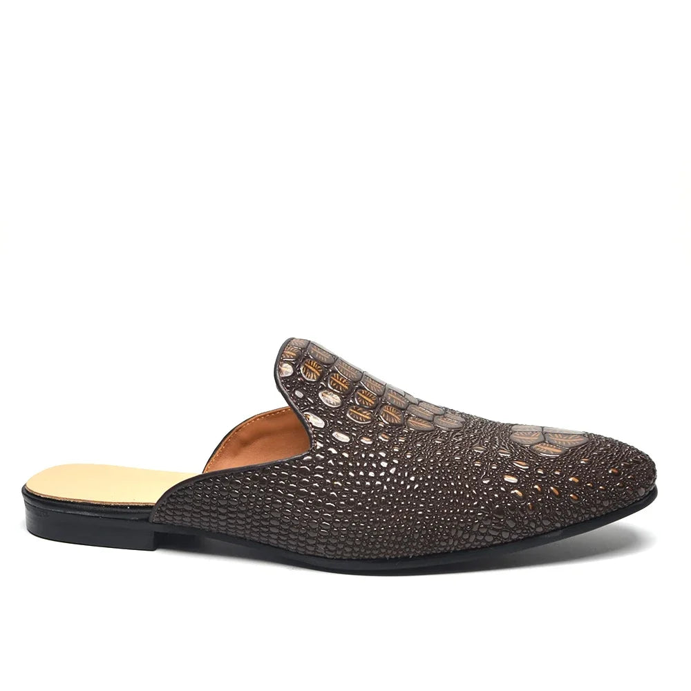 Men’s Crocodile Leather Mules