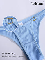 Women Hollow Thong Set