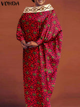 Women Batwing Boho Maxi Dress