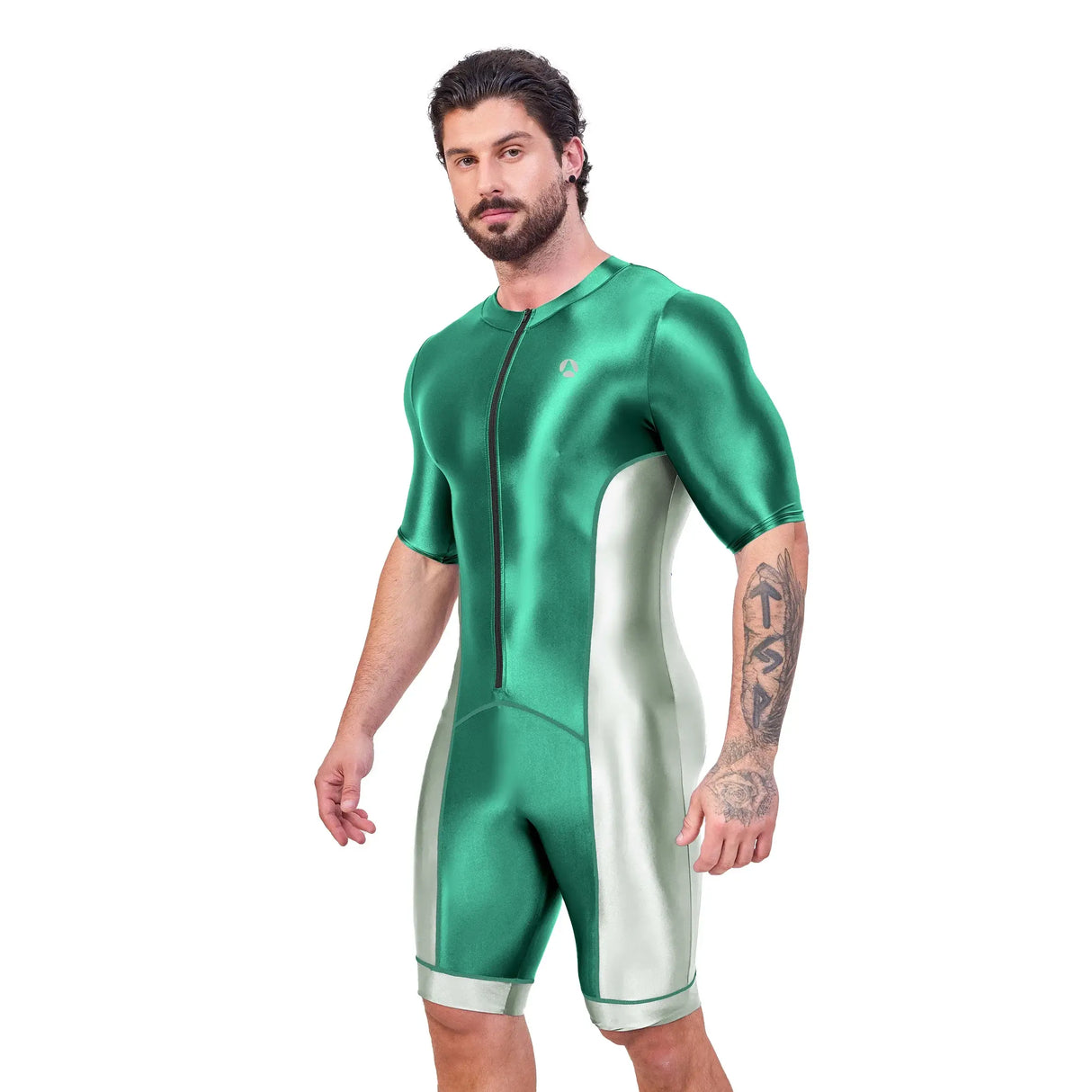 Women Satin Glossy Bodysuit Jumpsuit