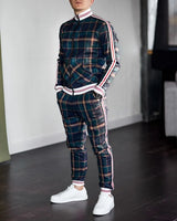 Men's Checkered Sports Tracksuit