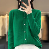 Women Merino Wool Cashmere Cardigan