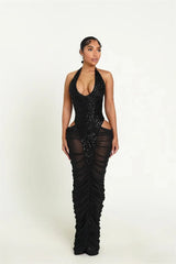 Women's Sequin Bodycon Maxi Dress
