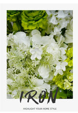 White Green Floral Arrangement Decor