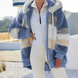 Women's Plus Size Long Teddy Bear Coat