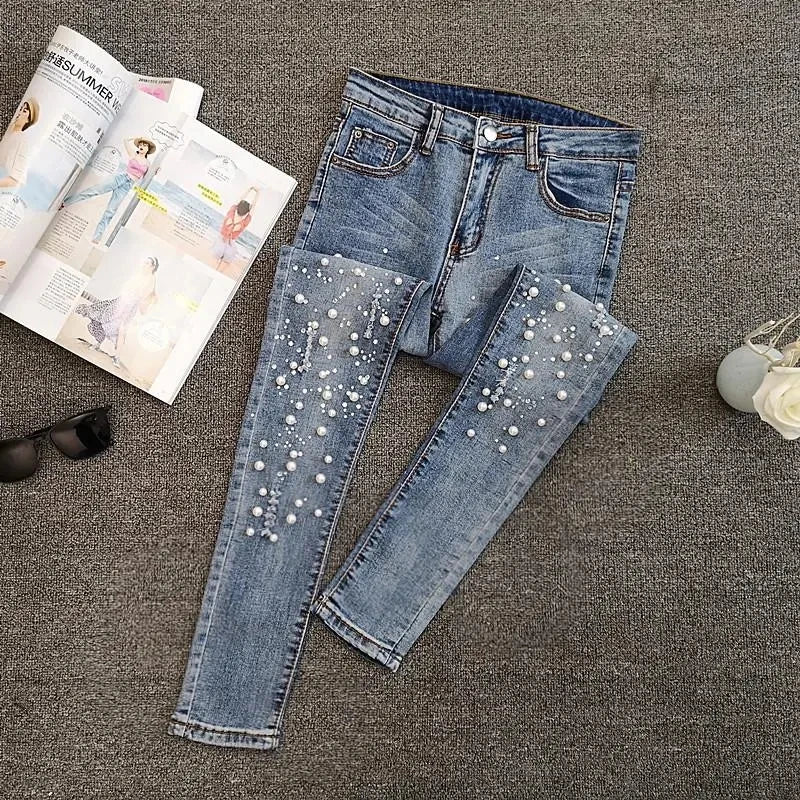 Nailed Bead Women's Skinny Jeans