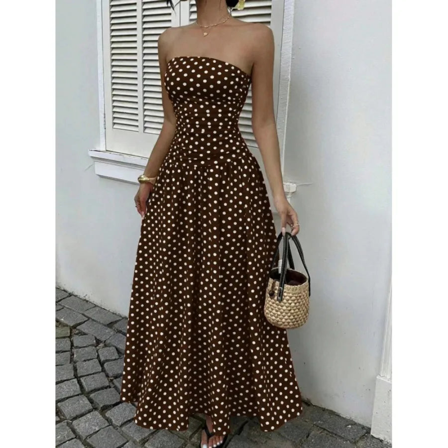 Women's Polka Dot Maxi Dress