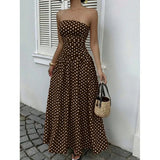 Women's Polka Dot Maxi Dress