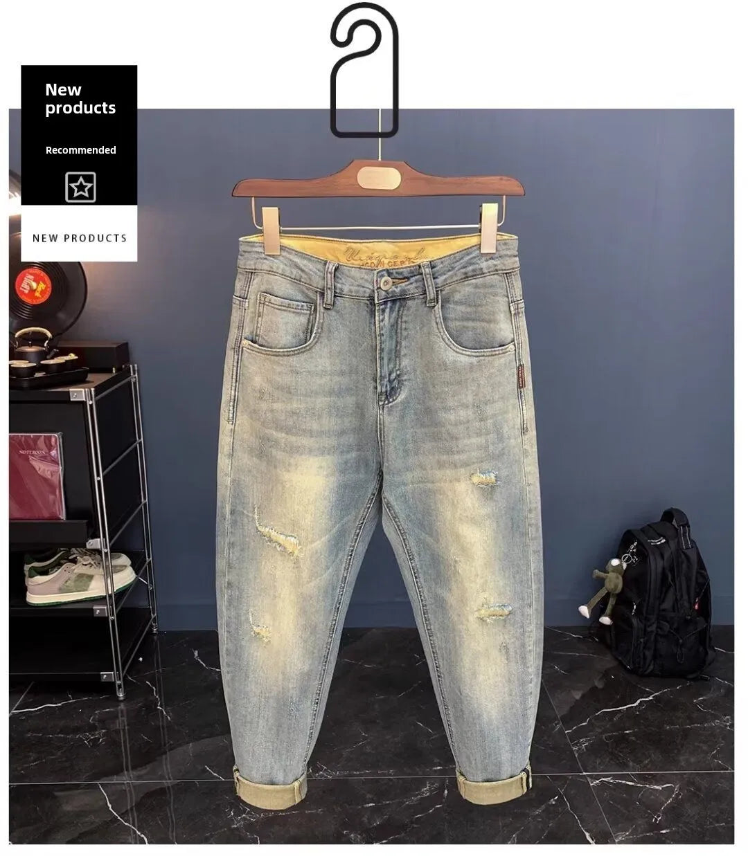 Men’s 2025 Ripped Vintage Jeans