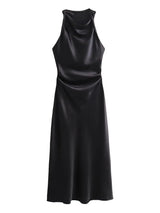 Luxe Satin Midi Elegance Dress