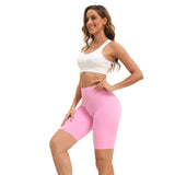 Women High Waist 3 Pocket Bike Shorts