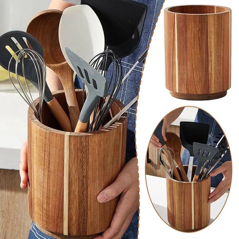 Wooden Kitchen Cutlery Storage Box