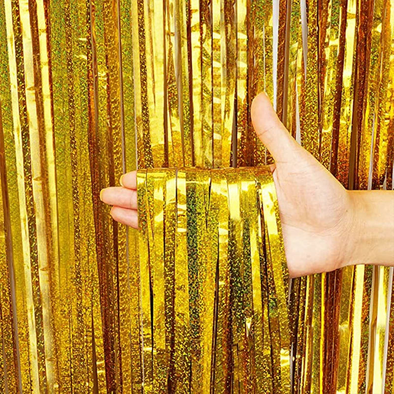 Foil Tinsel Fringe Curtain Backdrop