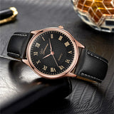 Men’s Luxury Quartz Leather Strap Watch
