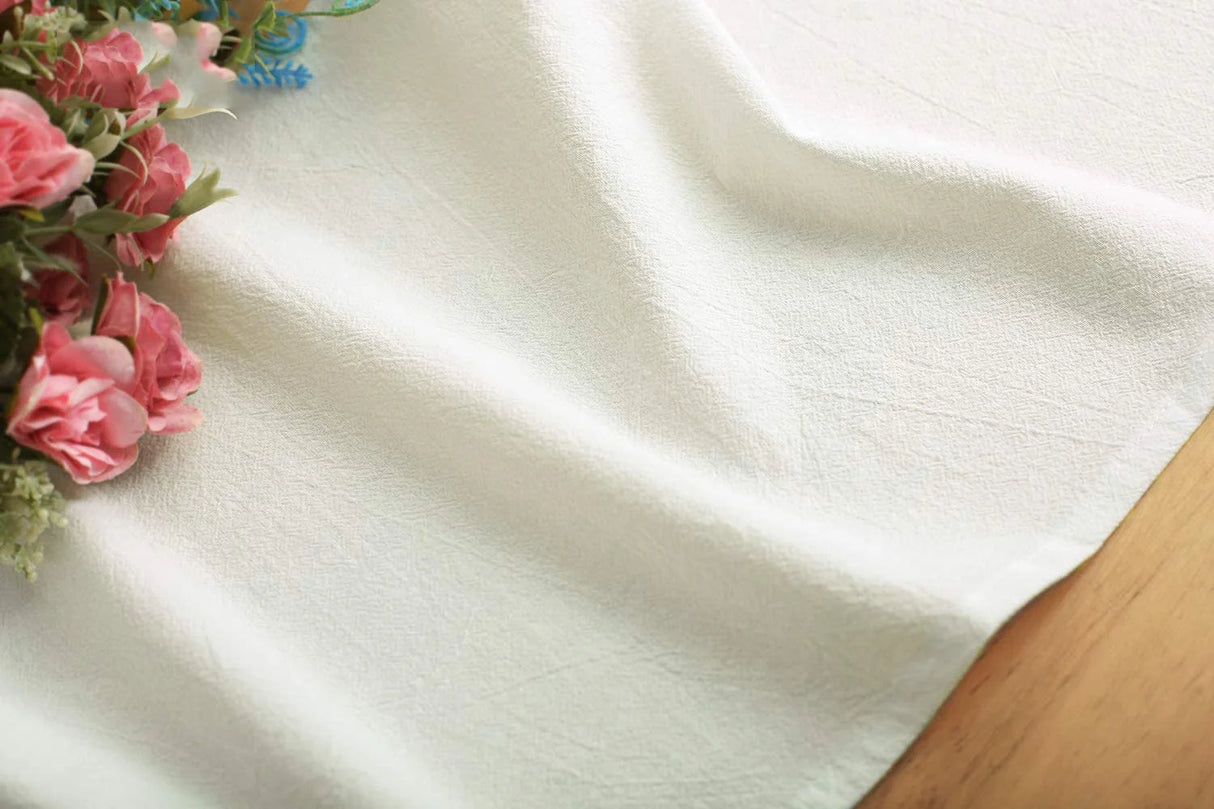 Cotton Sage Green Table Runner