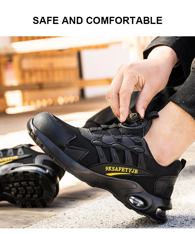 Men Air Cushion Safety Sneakers