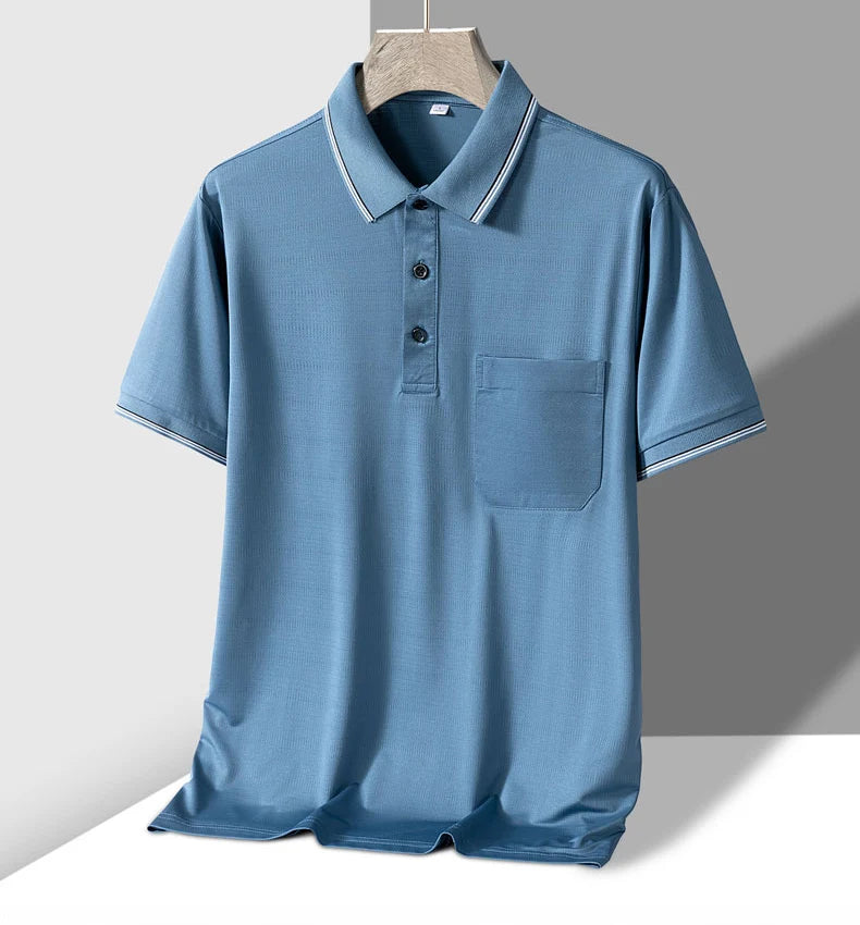 Men Anti-Wrinkle Pocket Polo Shirt