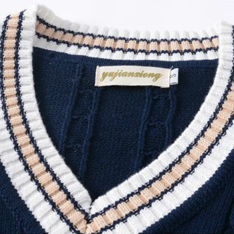 Men Sleeveless V-Neck Sweater Vest
