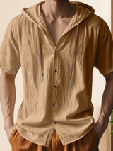 Urban Hooded Button Shirt